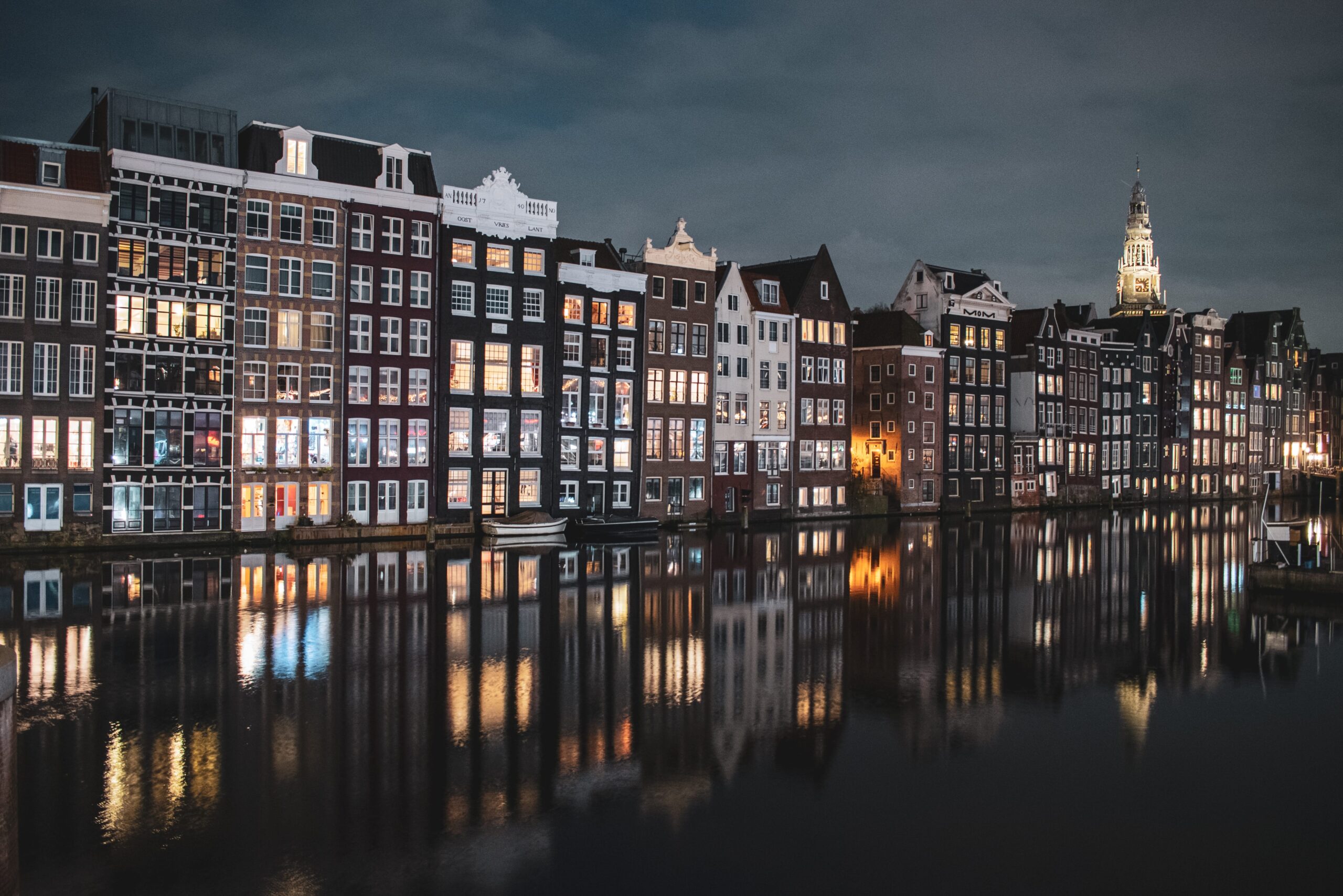 A classic evening sight in Amsterdam