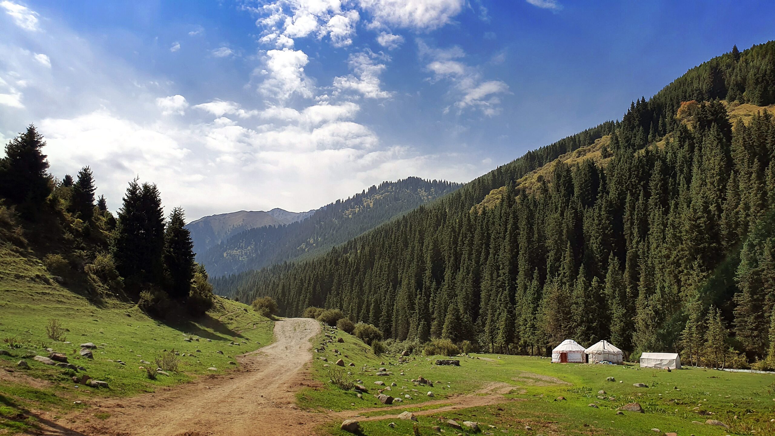 Beginning of the trail to Ala-kul lake, Kyrgyzstan