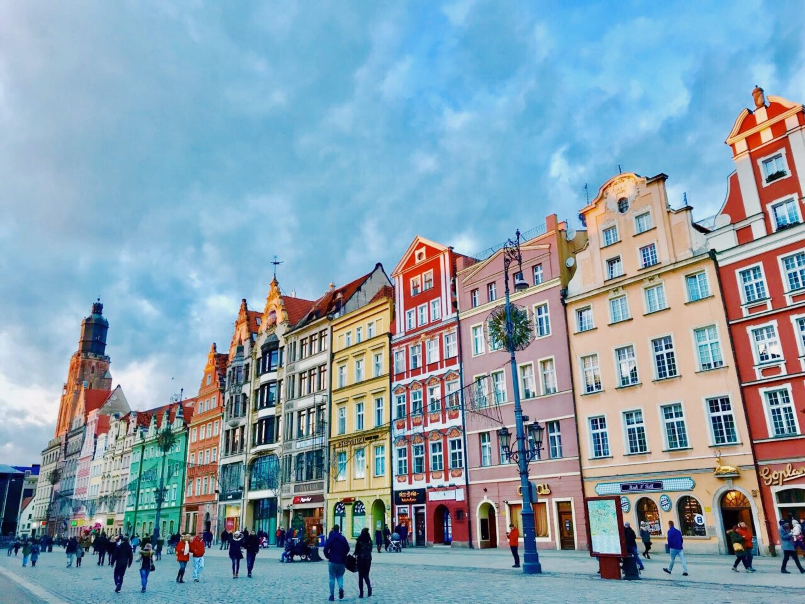 Colorful houses in Wroclaw, Poland, Wroclaw