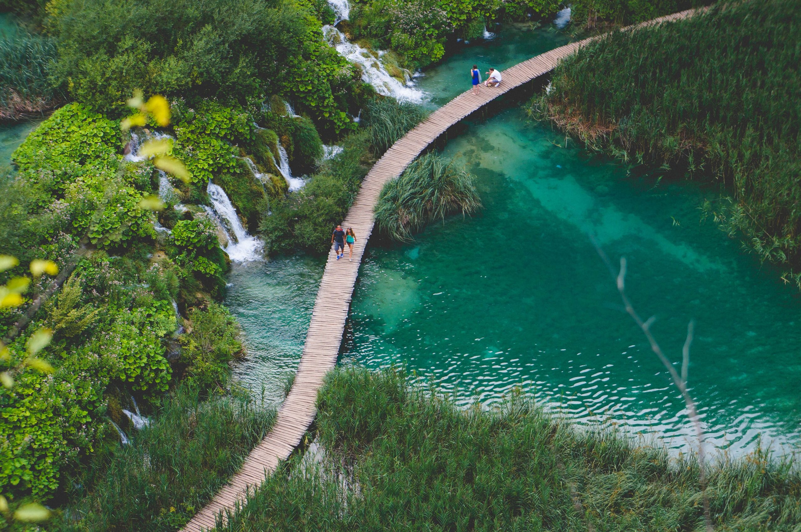 Green pond walkway, Croatia