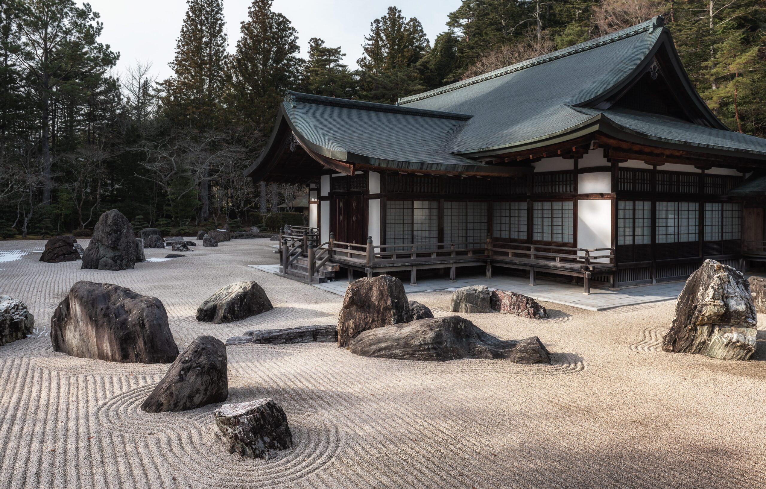 Japanese rock garden at Koyasan