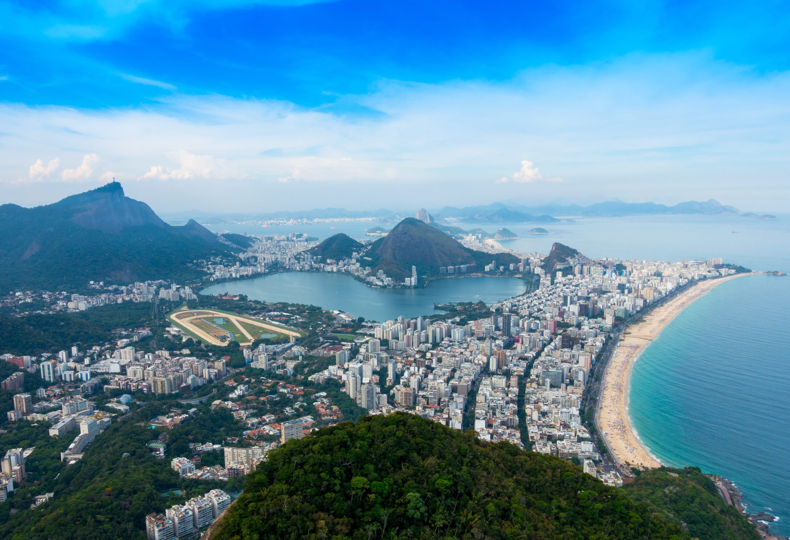 The top of the hike to Los Hermanos viewpoint of the beautiful beach view of Rio, Brazil!
