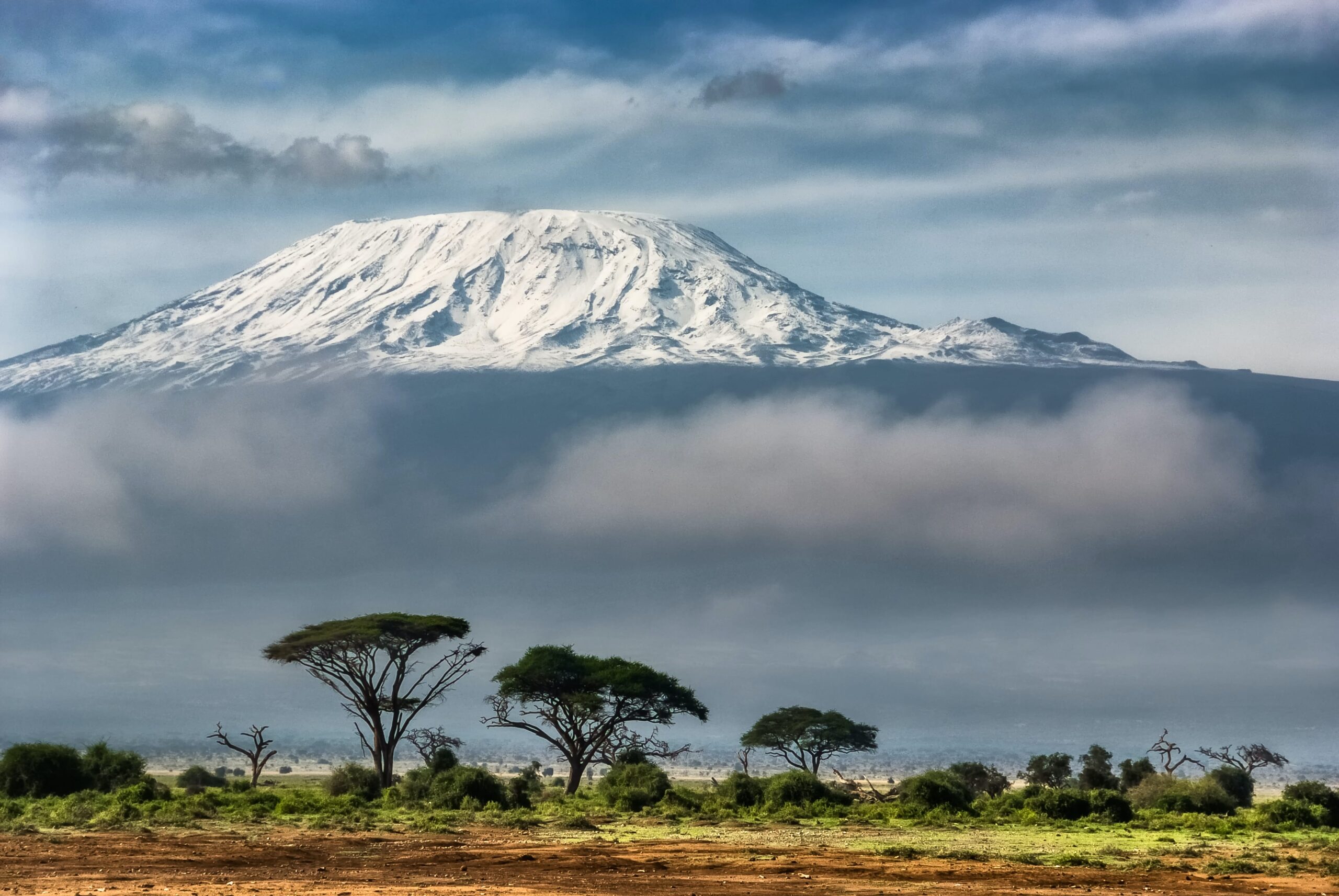 View of Kilimanjaro from Amboseli national park, Kenya