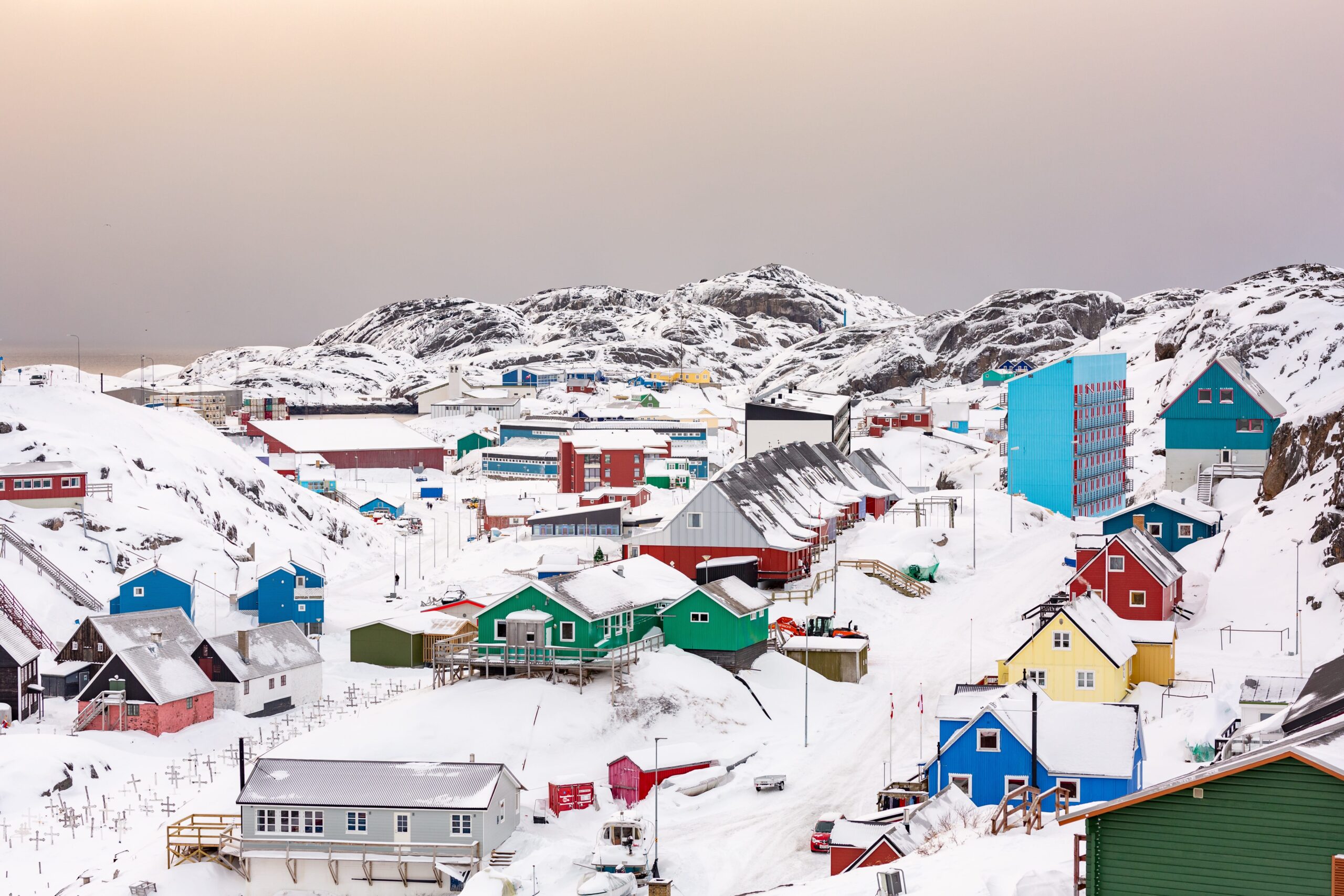 View over the town of Maniitsoq, Greenland
